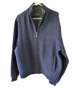 Bobby Jones Collection Mens Full-zip Jacket Size Large Blue Welt Pockets Casual